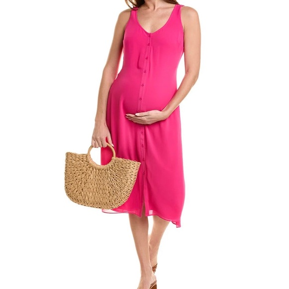 Hatch Fuchsia Maternity Dress Size 2 - Picture 1 of 4